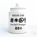 Printable Swear Jar   Etsy Canada For Swear Jar Label Printable