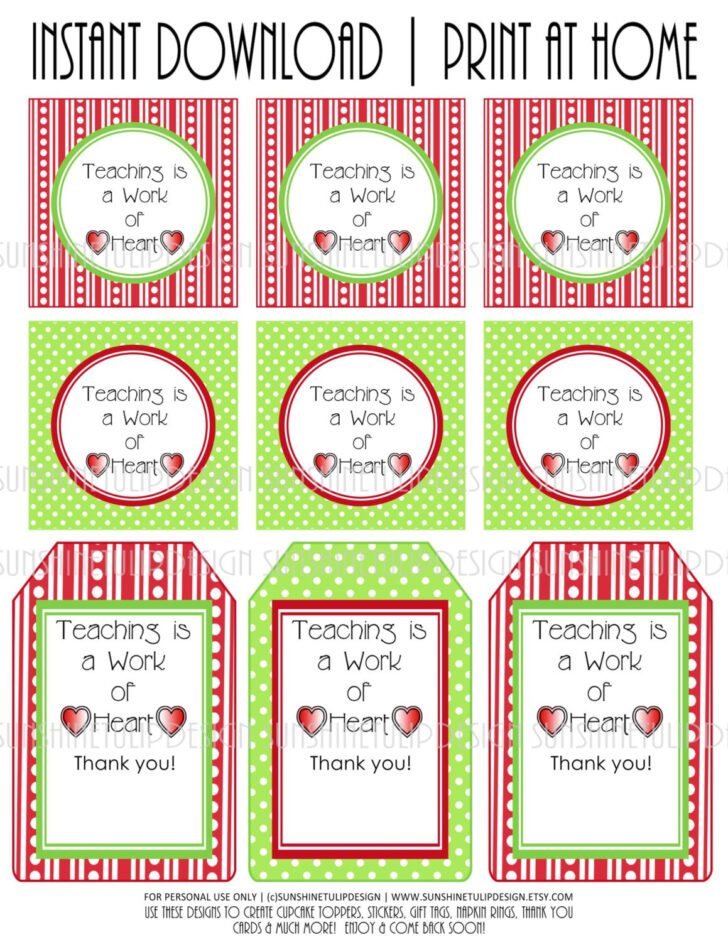 Free Printable Labels For Teacher Appreciation