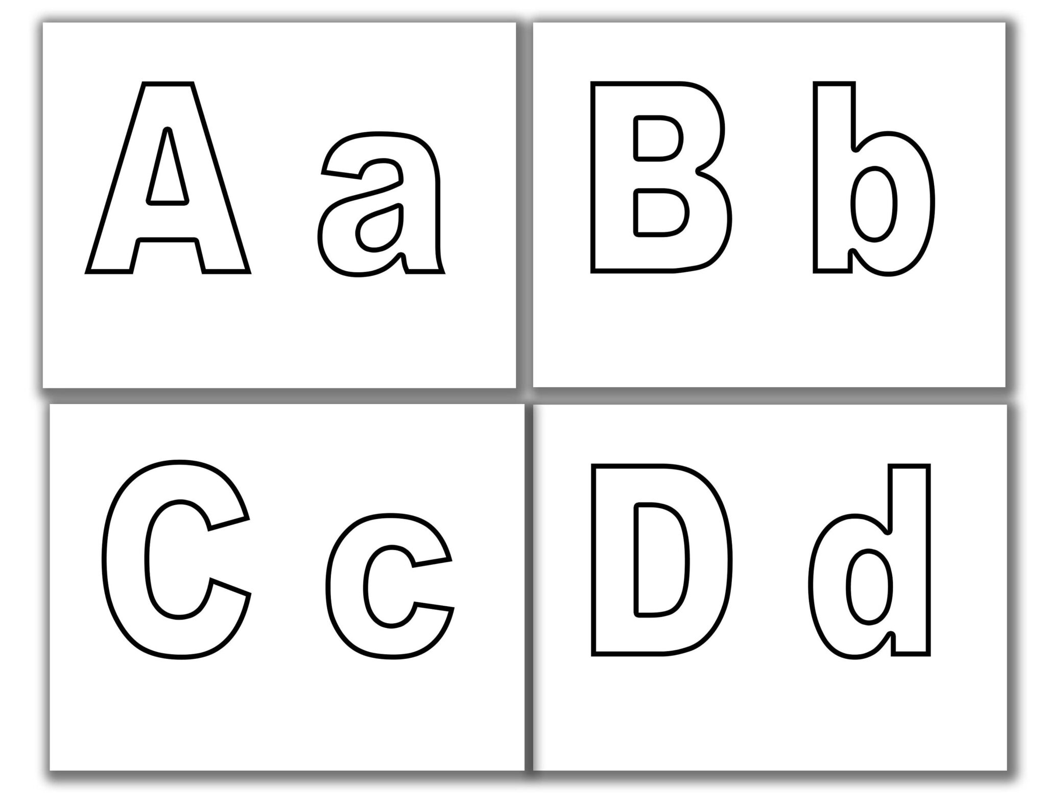 Free Printable Letters of The Alphabet Upper and Lower Case | Printable ...