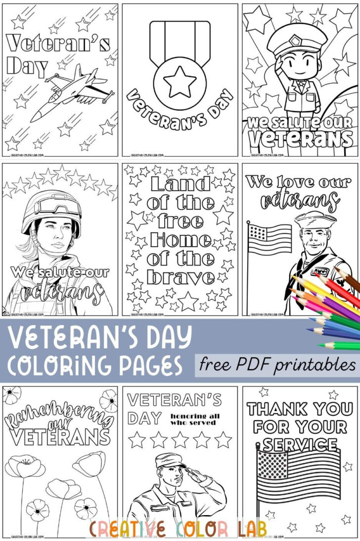 Free Printable Veterans Day Cards to Color