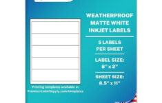 Printable Waterproof Water Bottle Labels regarding Waterproof Printable Label