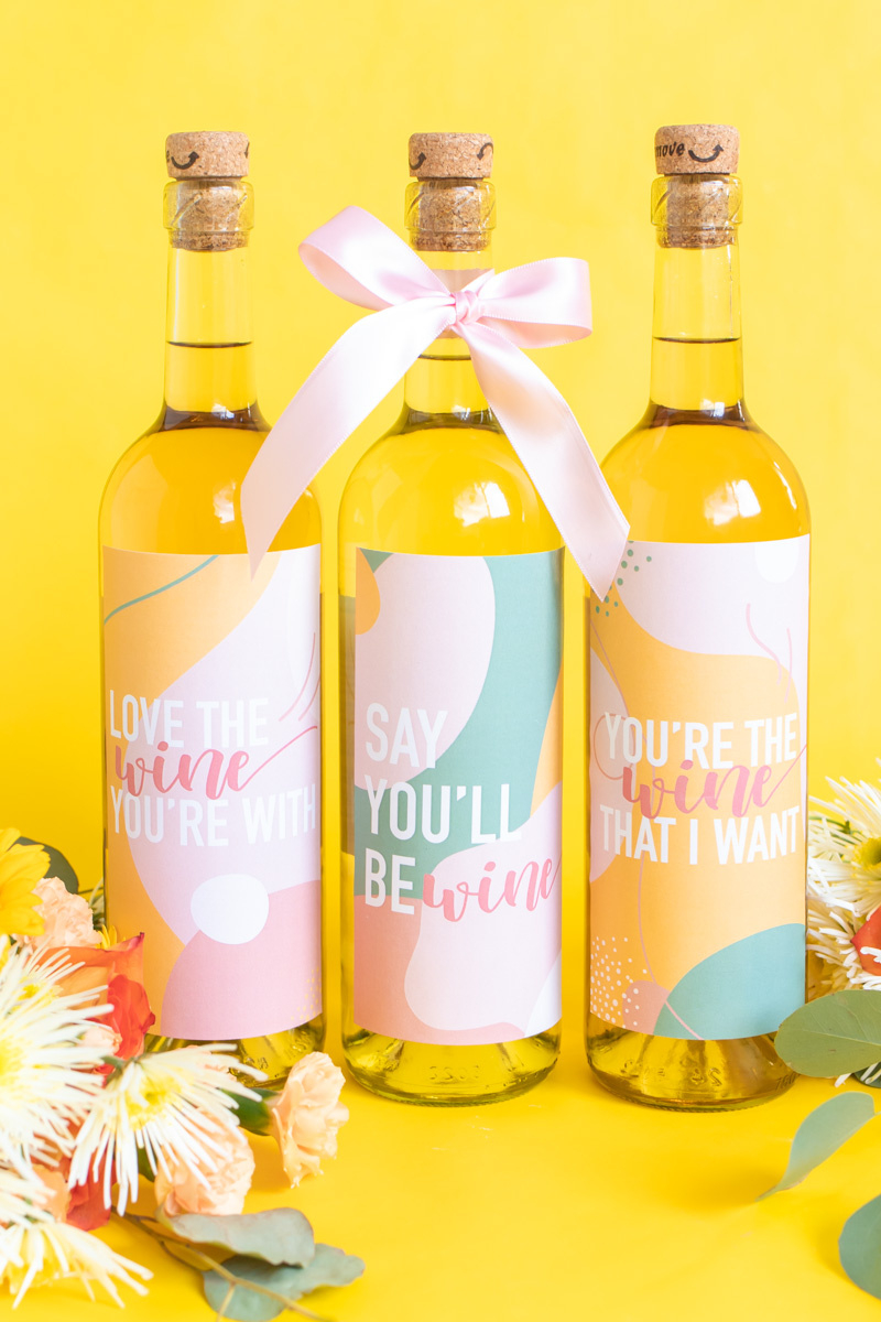 Printable Wine Labels // Easy Galentine&amp;#039;S Day Gifts | Club Crafted with regard to Printable Custom Wine Labels