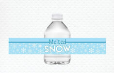 Printable Winter Melted Snow 8 Oz Water Bottle Label - Etsy throughout Melted Snow Water Bottle Labels Free Printable