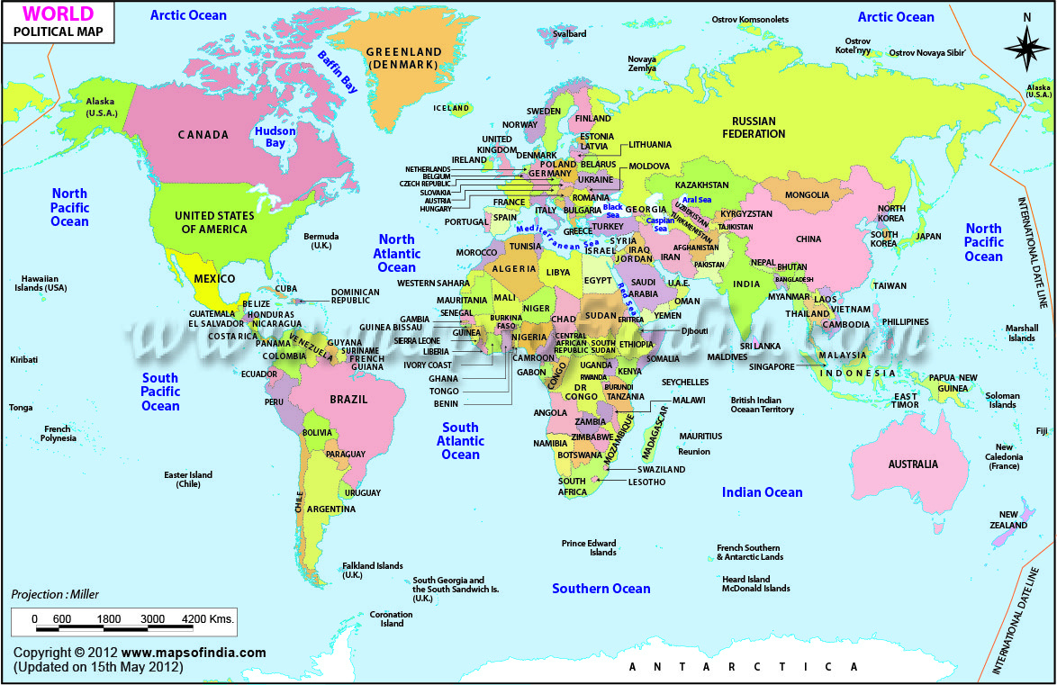Printable World Maps - World Maps - Map Pictures in Labelled World Map Printable