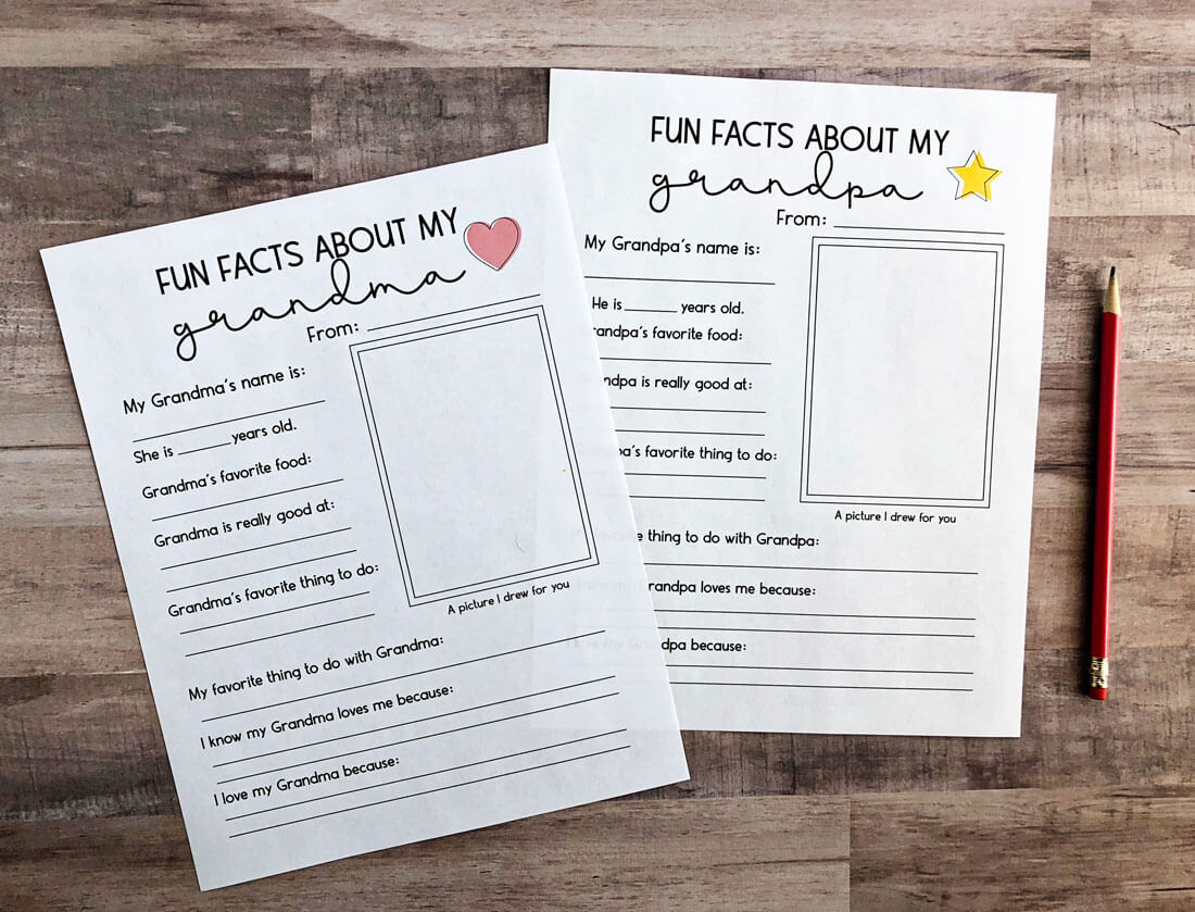 Printables For Grandparents Day with Free Printable For Grandparents Day