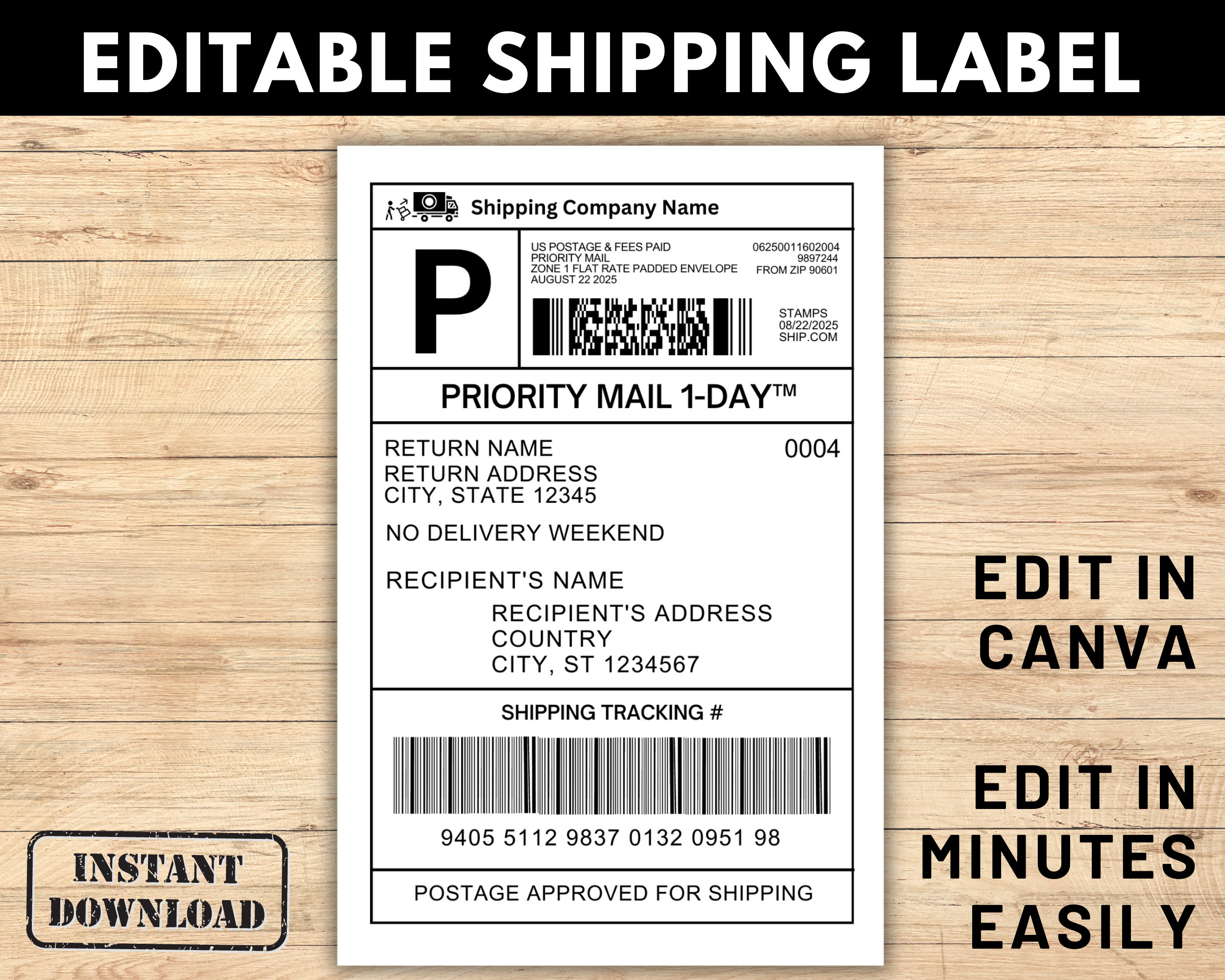Priority Mail - Etsy.de for Usps Priority Mail Label Printable