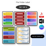 Professional File Folder Labels Template | Printable & Editable Within Printable Label Sheets For Folders