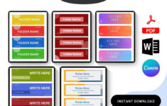 Professional File Folder Labels Template | Printable &amp; Editable within Printable Label Sheets For Folders