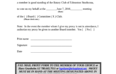 Proxy Voting Form Template Free Download: Fill Out &amp; Sign Online regarding Free Printable Hoa Proxy Form