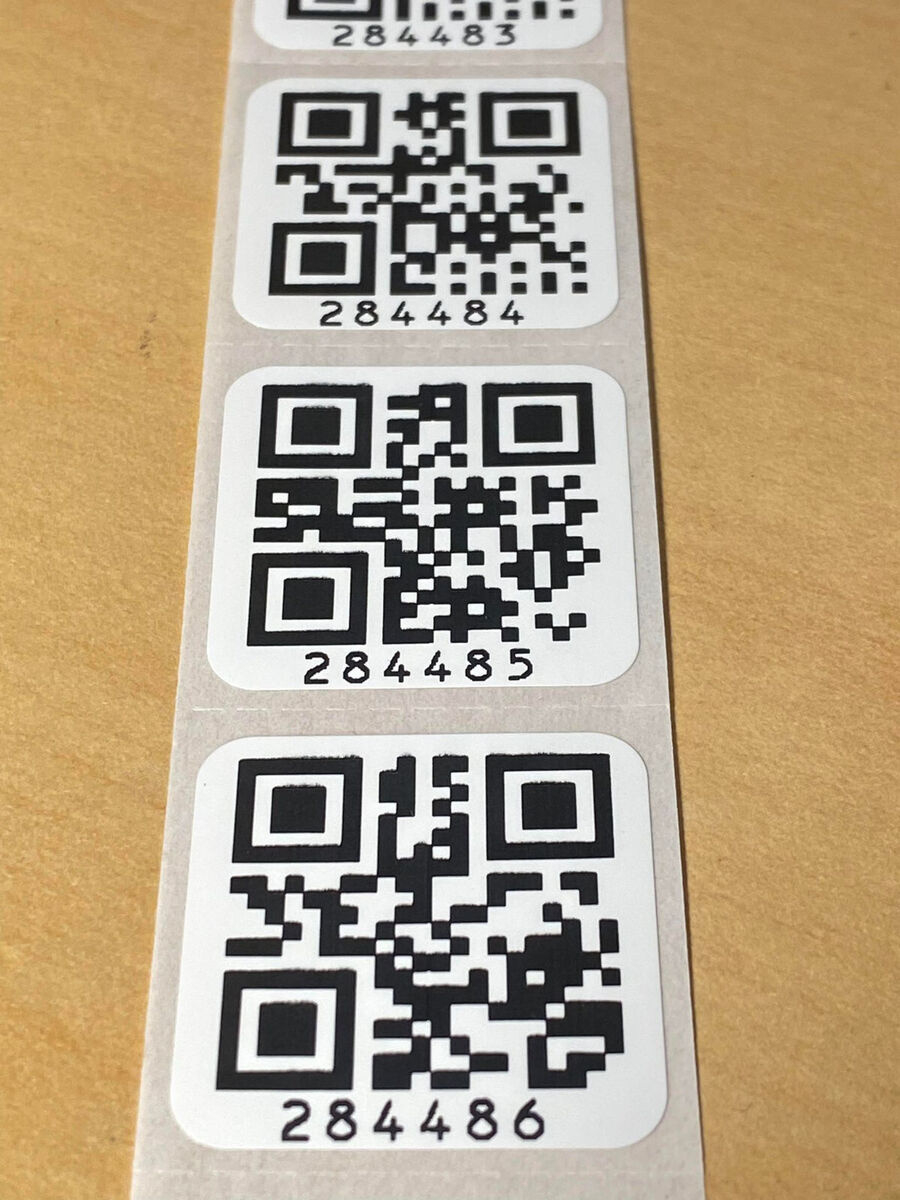 Qty 1000 - Serial Numbered Qr Code Labels Stickers-Waterproof regarding Qr Code And Printable Label Ebay