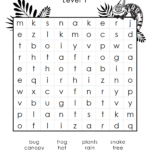 Rainforest Themed Free Printable Word Search   Precision Printables Regarding Free Printable Word Searches For 1St Graders