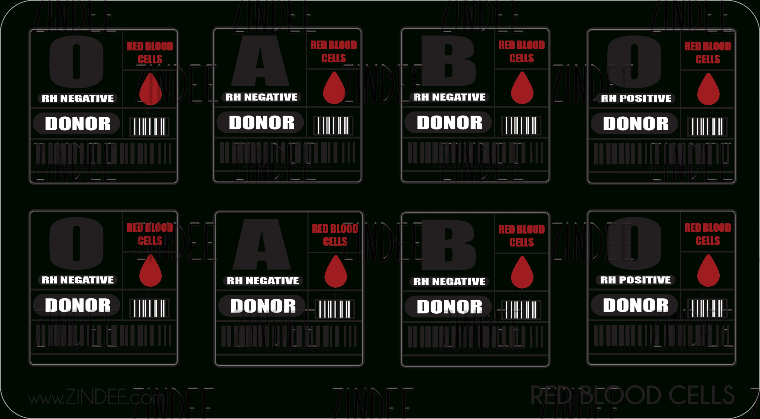 Red Blood Cell Labels Svg (Download) – Zindee in Printable Blood Bag Label Template