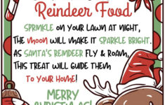 Reindeer Food Recipe &amp; Poem Printable | Lamberts Lately with regard to Printable Free Printable Reindeer Food Labels