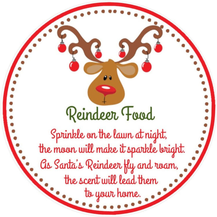 Reindeer Food Free Printable Labels