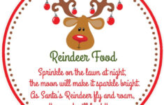 Reindeer Food Tag - Druckbare Datei - Instant Download / Reindeer with Printable Reindeer Food Labels