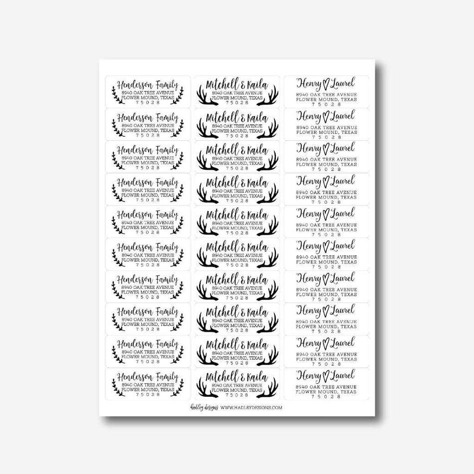 Return Address Label Printable inside Free Printable Return Address Labels