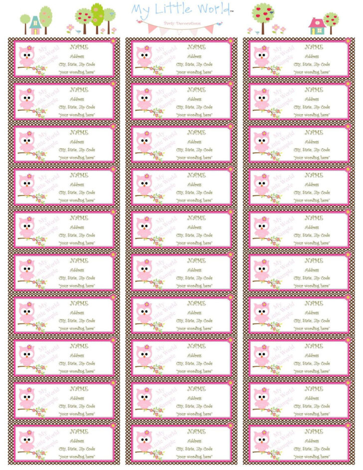 Free Printable Return Address Labels