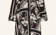 S.oliver Black Label Dress With Linen And 3/4 Sleeves In Black/ Cream with regard to Printable Return Label Woman Within