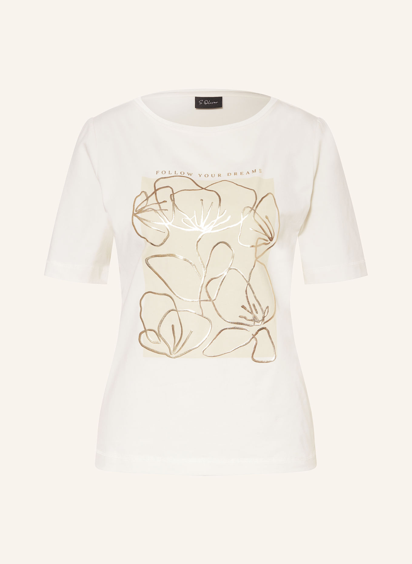 S.oliver Black Label T-Shirt In Ecru throughout Printable Return Label Woman Within