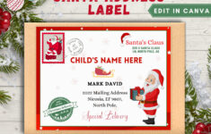 Santa Address Labels Sticker, Packedsanta, Approvedsanta, Christmas  Santa Mail, Santa Claus Mail, North Pole Mail with regard to Printable Address Labels Christmas