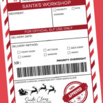 Santa Mail Shipping Label Printable Within Free Printable North Pole Shipping Shipping Label From Santa