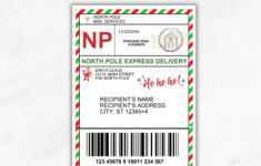Santa Shipping Label Template | Editable North Pole Mail Label throughout Fake Shipping Label From North Pole Printable
