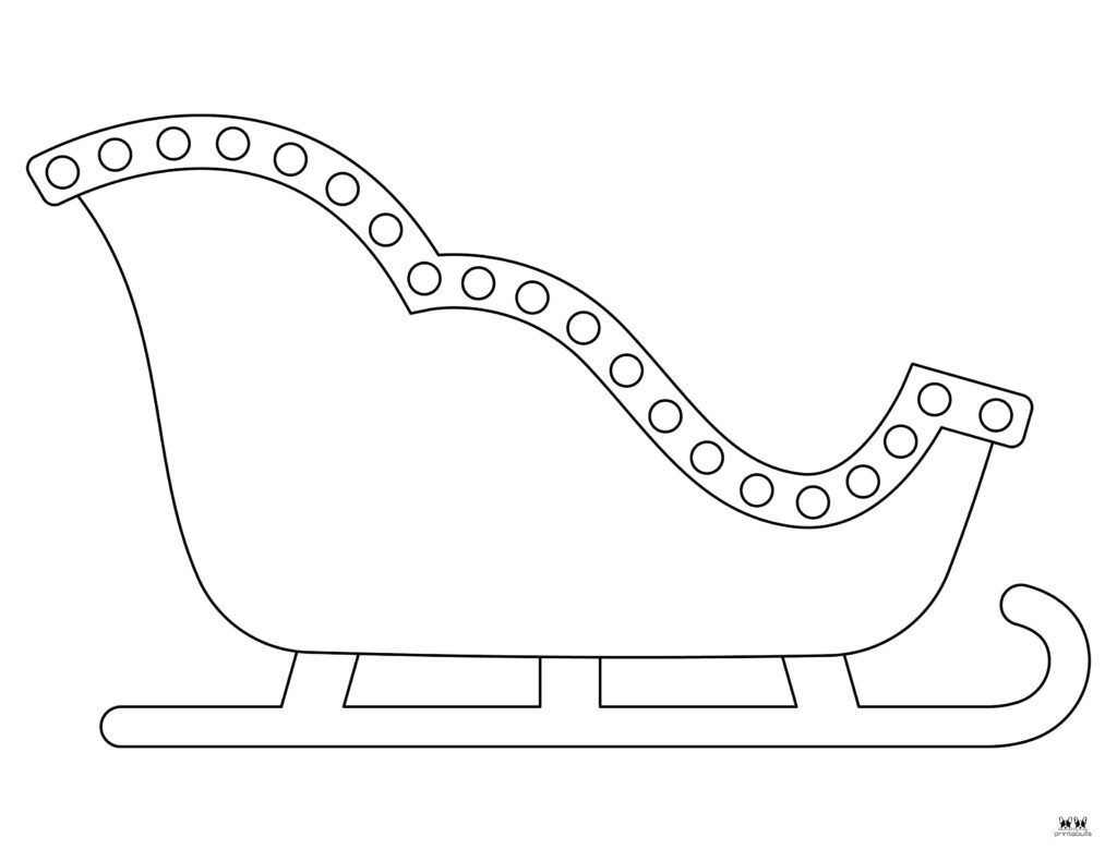 Santa Sleigh Coloring Pages &amp;amp; Templates | Printabulls throughout Free Printable Santa Sleigh Templates