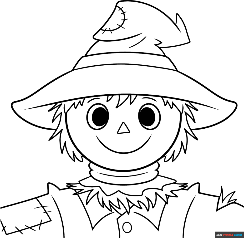 Free Printable Scarecrow Coloring Pages | Printable Labels