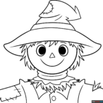 Scarecrow Face Coloring Page | Easy Drawing Guides In Free Printable Scarecrow Coloring Pages