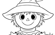 Scarecrow Face Coloring Page | Easy Drawing Guides in Free Printable Scarecrow Coloring Pages