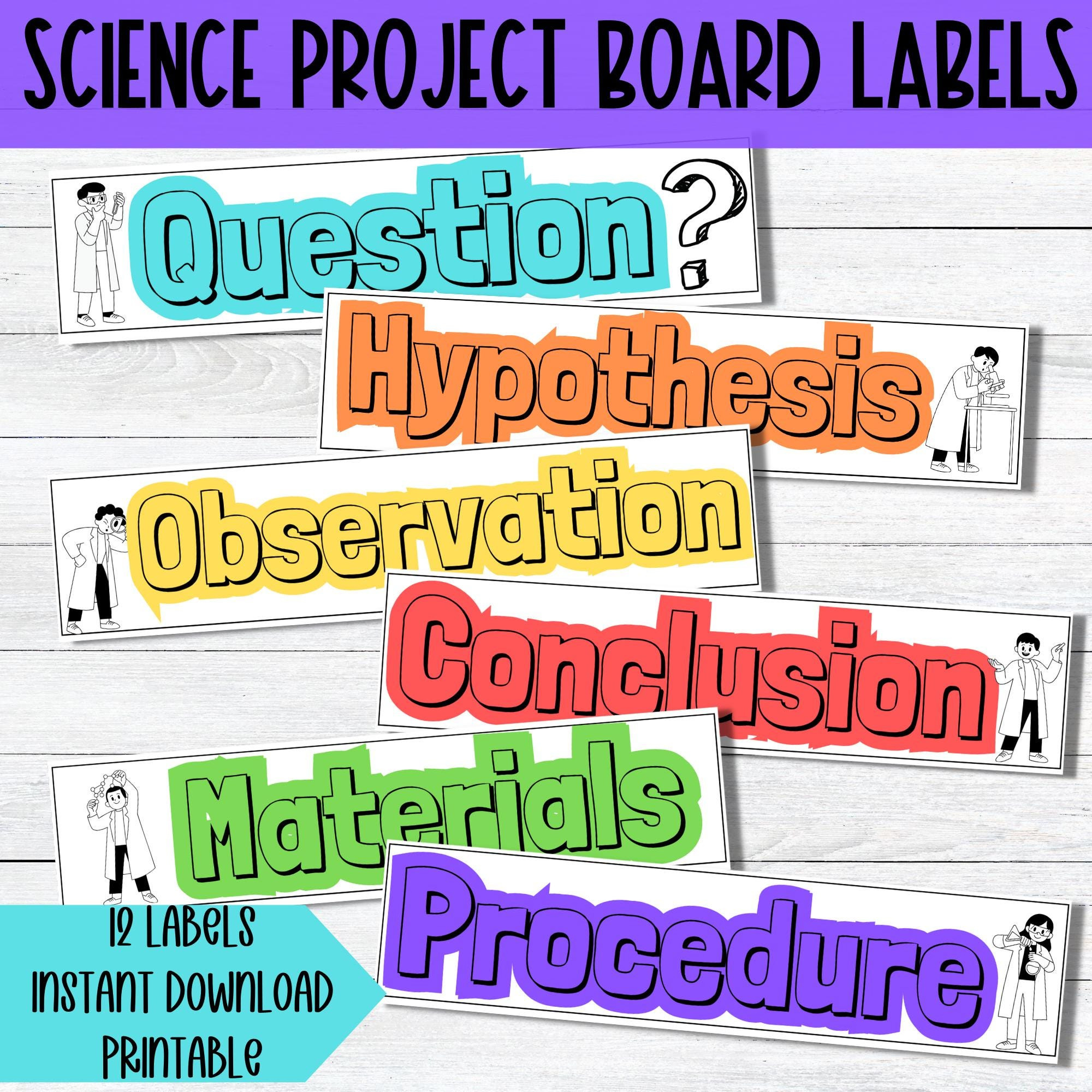 Science Fair Labels Printable Science Project Label School Project with Science Fair Project Labels Printable
