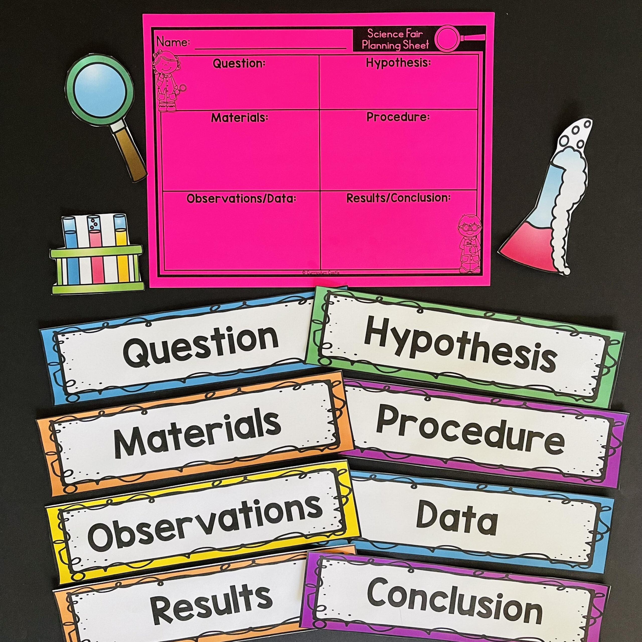 Science Fair Project Labels {Free} - Curriculum Castle intended for Science Project Labels Printable