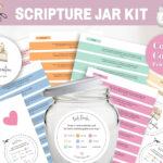 Scripture Jar Printable, Make Your Own Scripture Jar, Prayer Jar Inside Printable Prayer Jar Label