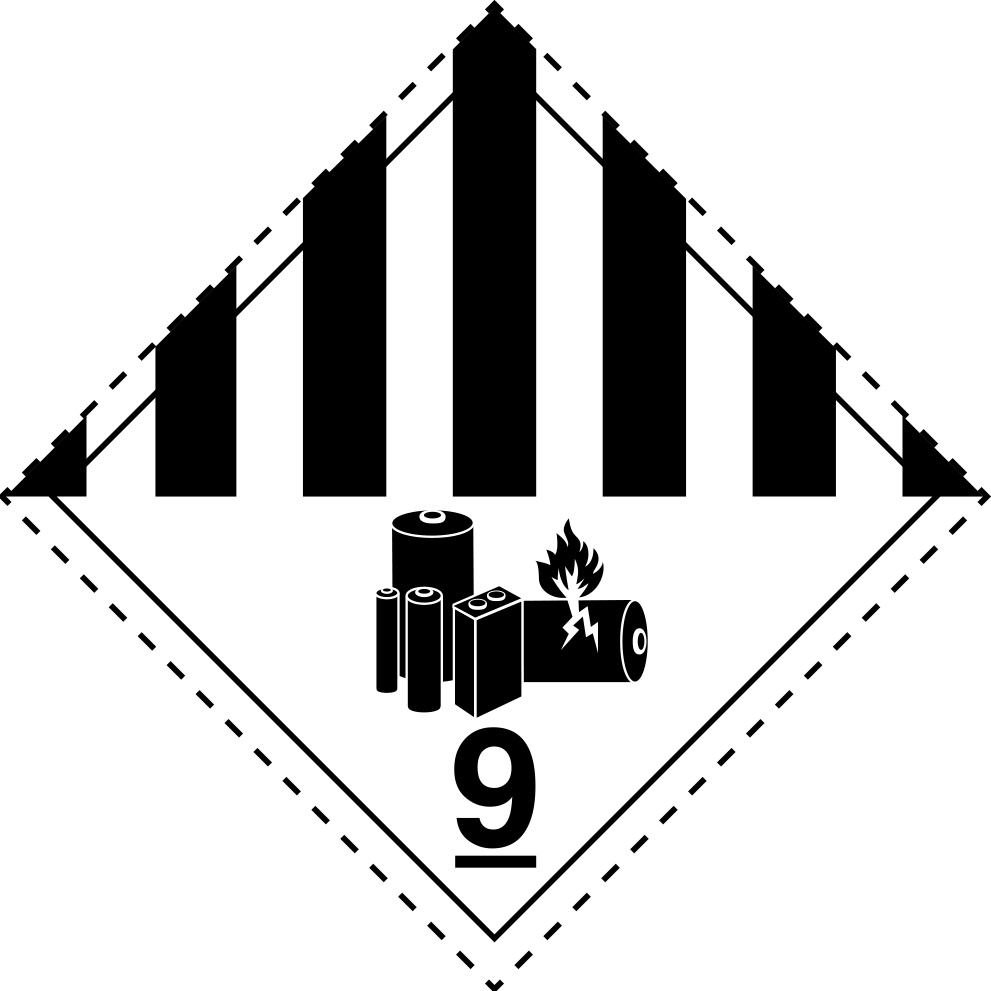 Sds Labels 50 X Class 9 A Lithium Battery Iata Compliant Dangerous throughout Class 9 Dangerous Goods Label Printable