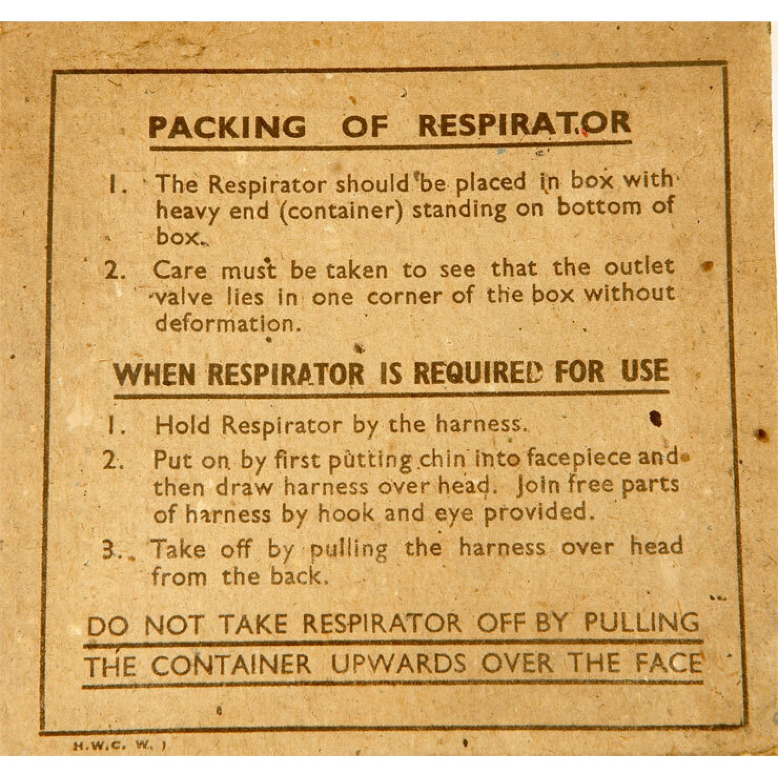 Second World War British Child Or Babies Respirator / Gas Mask inside Ww2 Gas Mask Box Label Printable