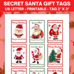 Secret Santa Gift Tags Printable, From Santa Gift Tags, Santa Gift Throughout Secret Santa Labels Printable