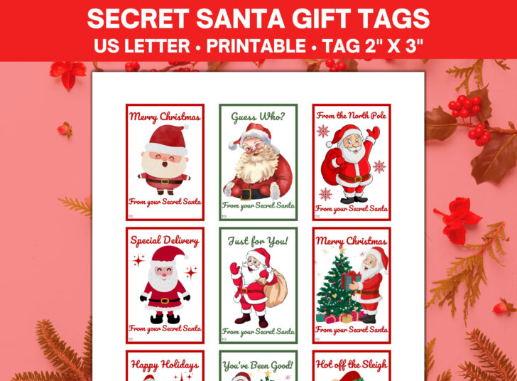 Secret Santa Labels Printable