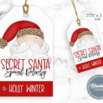 Secret Santa Tags Printable Christmas Secret Santa Claus Special Regarding Secret Santa Labels Printable