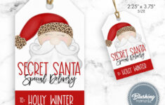 Secret Santa Tags-Printable Christmas Secret Santa Claus Special regarding Secret Santa Labels Printable