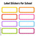 Set Stickers For School. Empty Template. Name Tags, Gift Labels Throughout Label For Notebook Printable