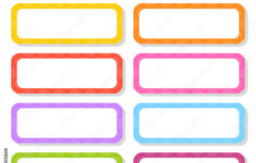 Set Stickers For School. Empty Template. Name Tags, Gift Labels throughout Label For Notebook Printable