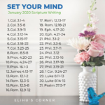 Set Your Mind: Scripture Writing Plan For January 2020 – Elihu'S Within Free Printable Scripture Writing Plans