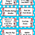 Seuss Party: 12 Parker Birthday Ideas To Save Today | Dr Seuss In Free Dr Seuss Food Label Printable