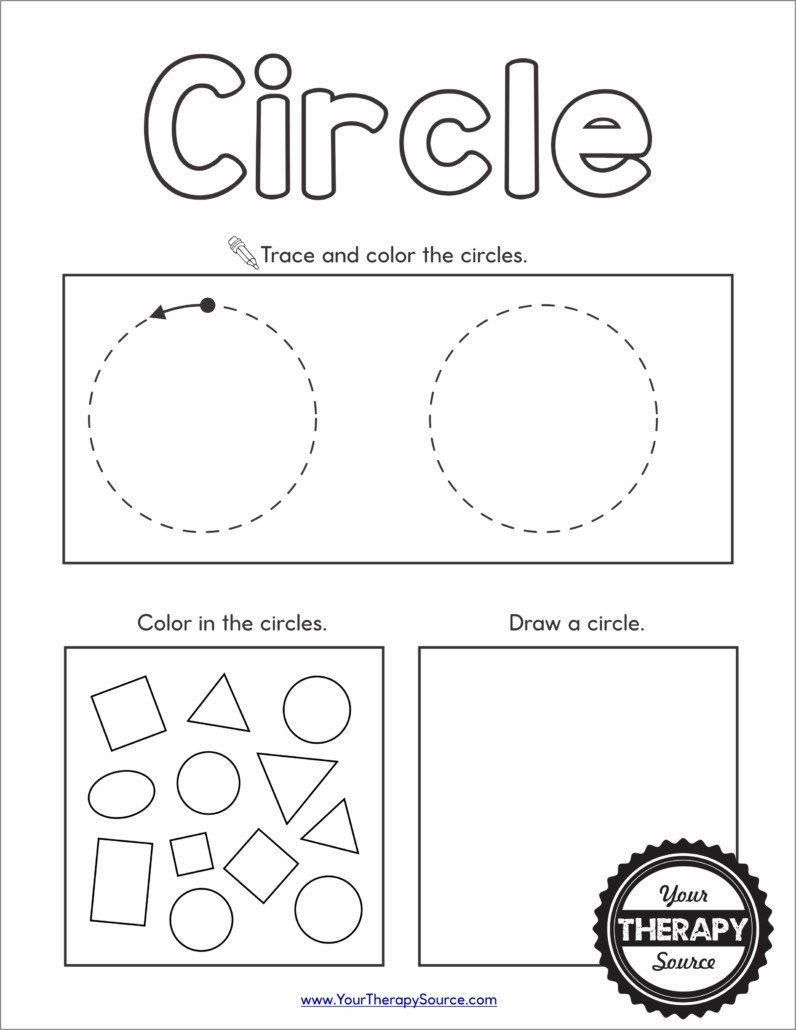 Shapes Worksheet Preschool - Free Printables - Your Therapy Source for Free Printable Worksheets For Kindergarten Shapes
