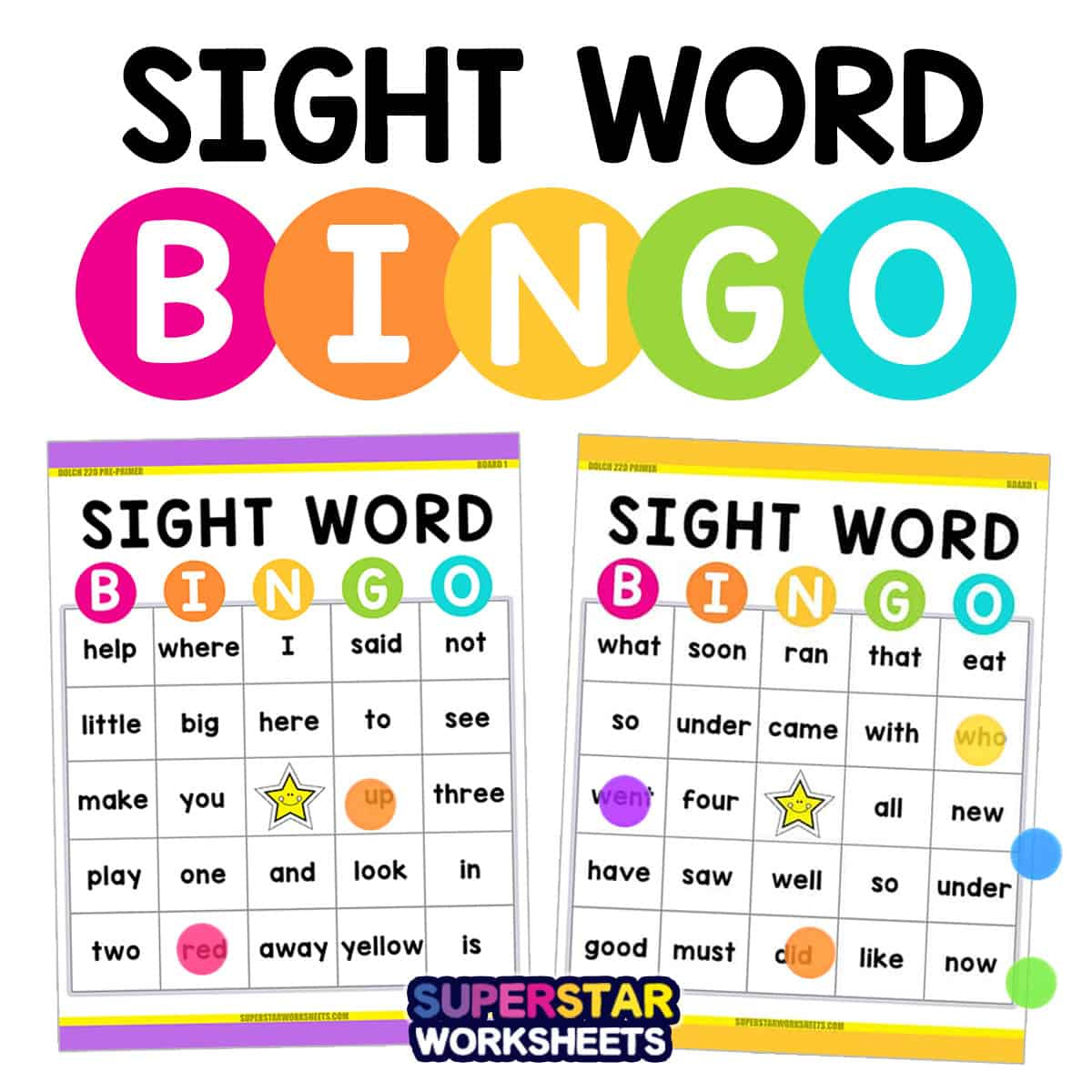 Sight Word Bingo - Superstar Worksheets throughout Free Printable Sight Word Bingo
