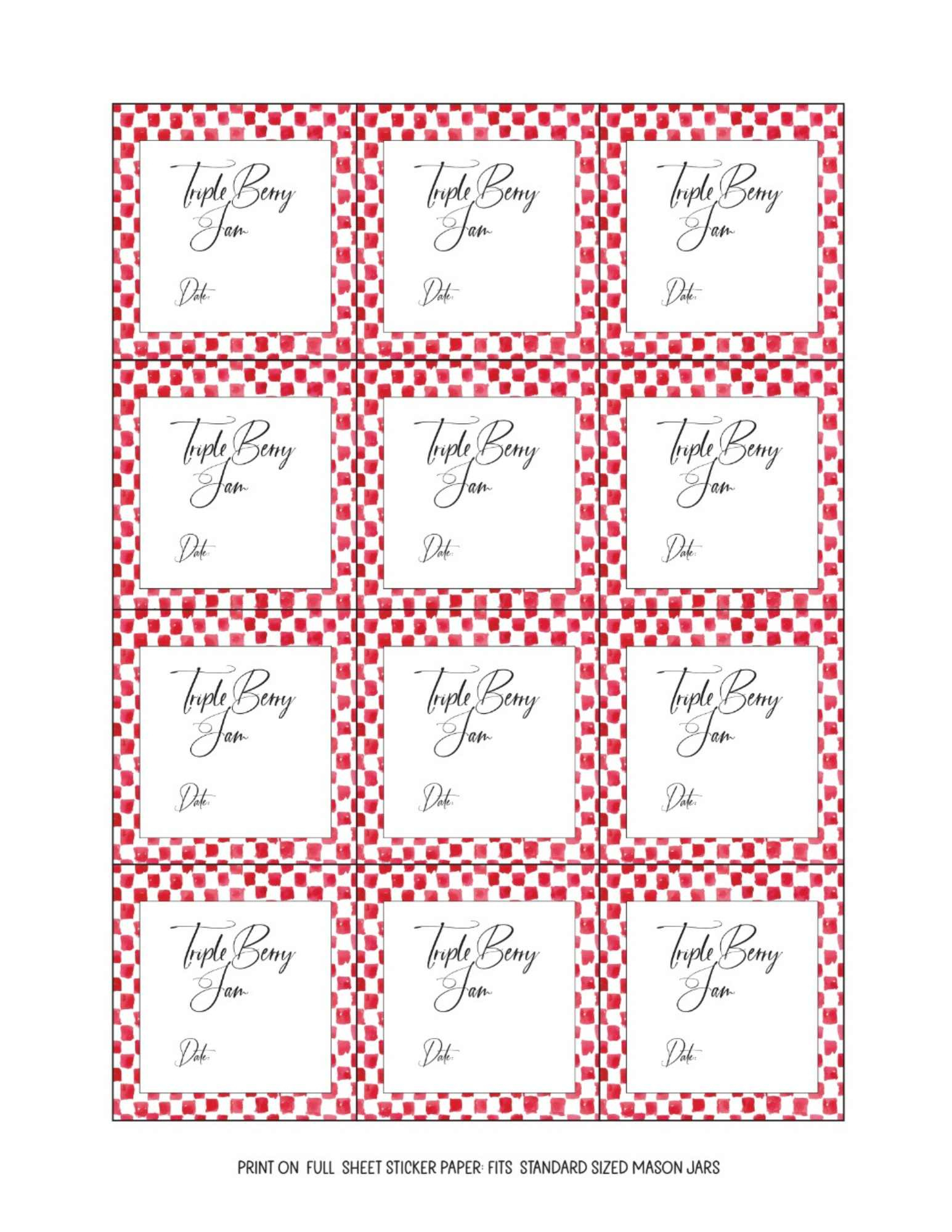 Simply Pretty Jam Jar Labels (Free Printable In 4 Styles) regarding Jelly Jar Labels Printable Free