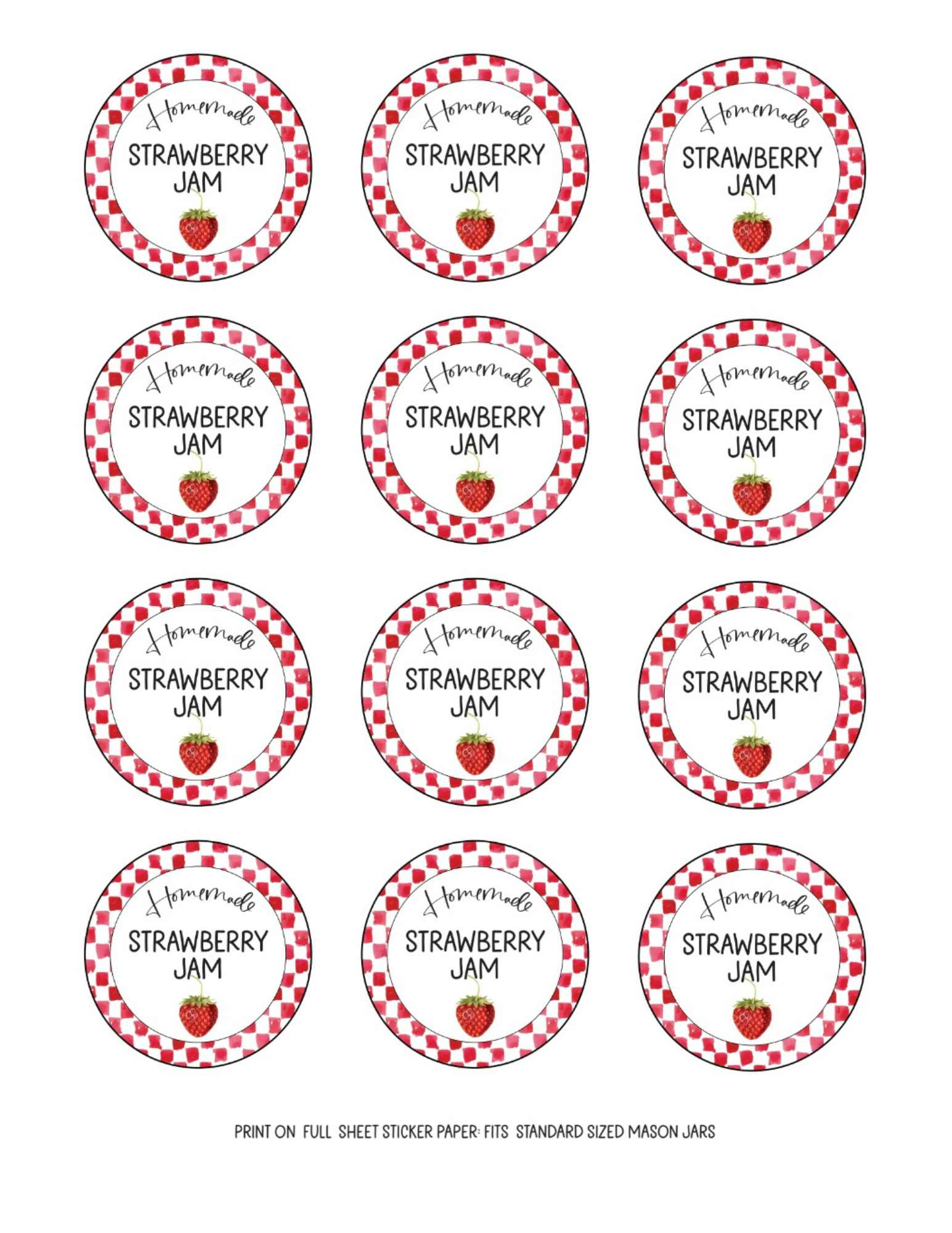 Simply Pretty Jam Jar Labels (Free Printable In 4 Styles) throughout Jelly Jar Labels Printable Free