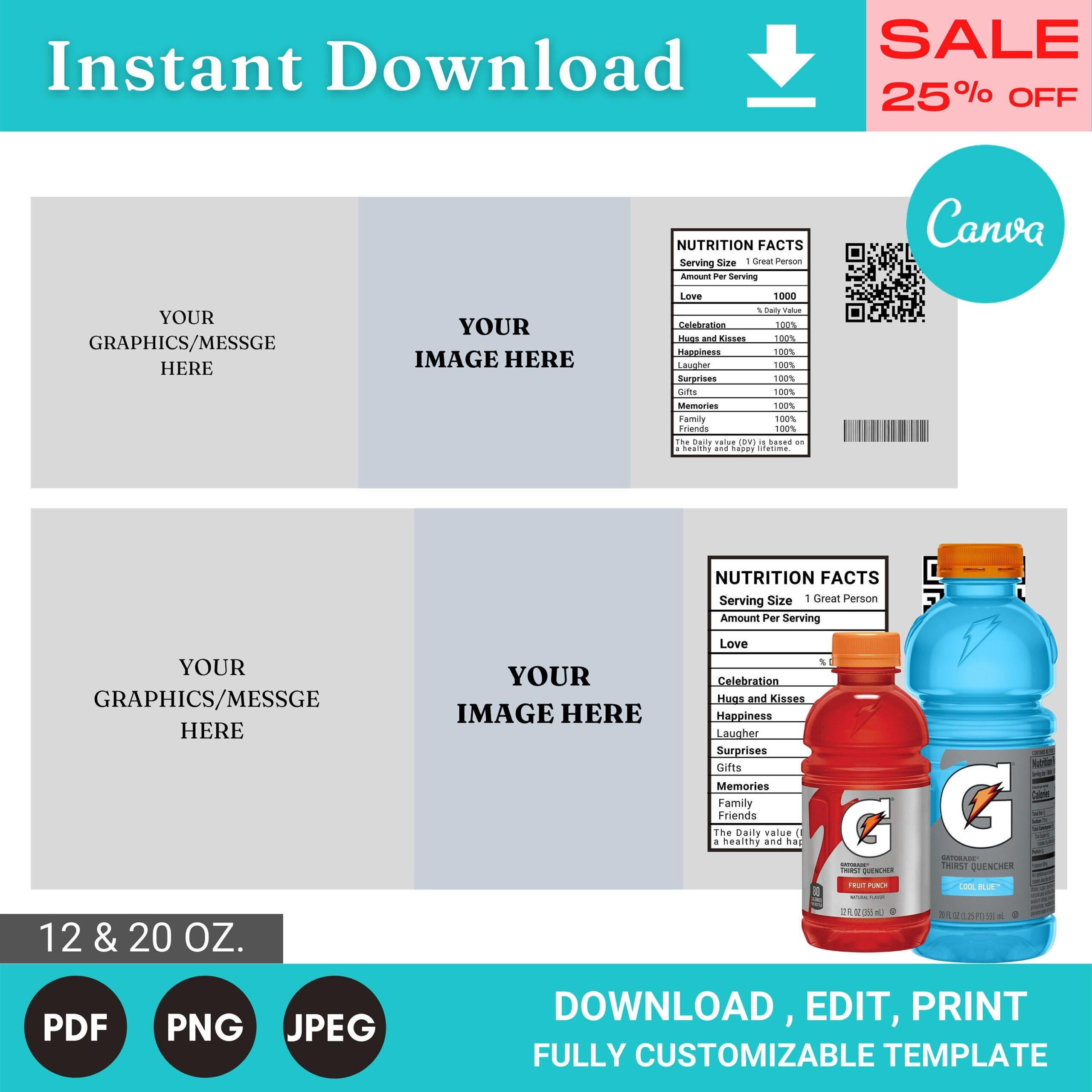Small Gatorade Bottle Label Template Fine | Evenflo Angled Bottles intended for Gatorade Back Label Template