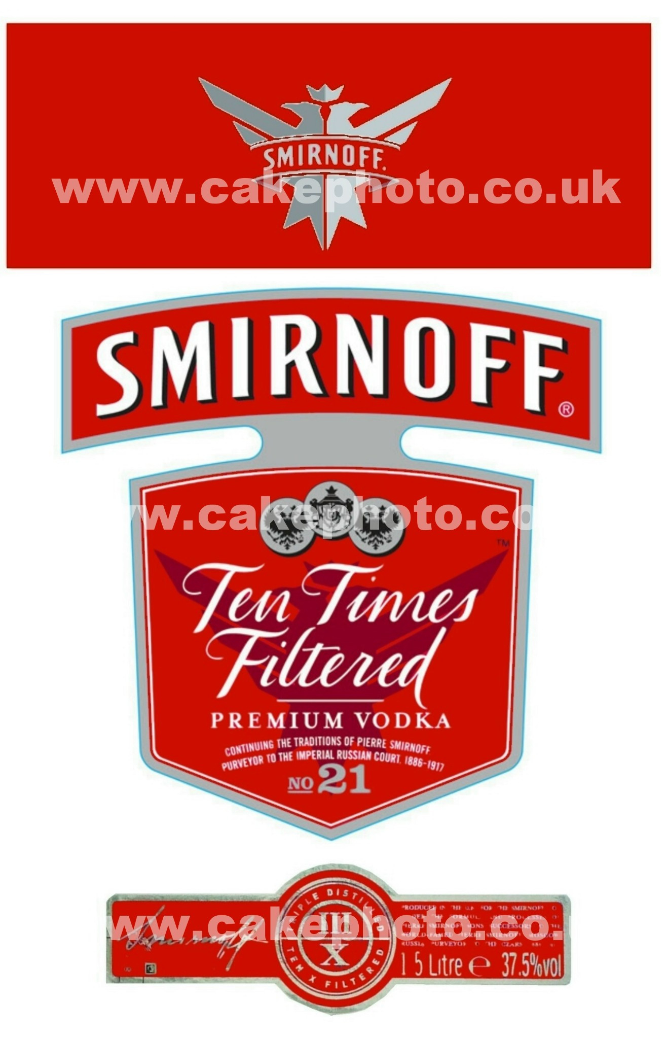 Smirnoff Vodka Label Edible Image intended for Printable Smirnoff Vodka Label Template