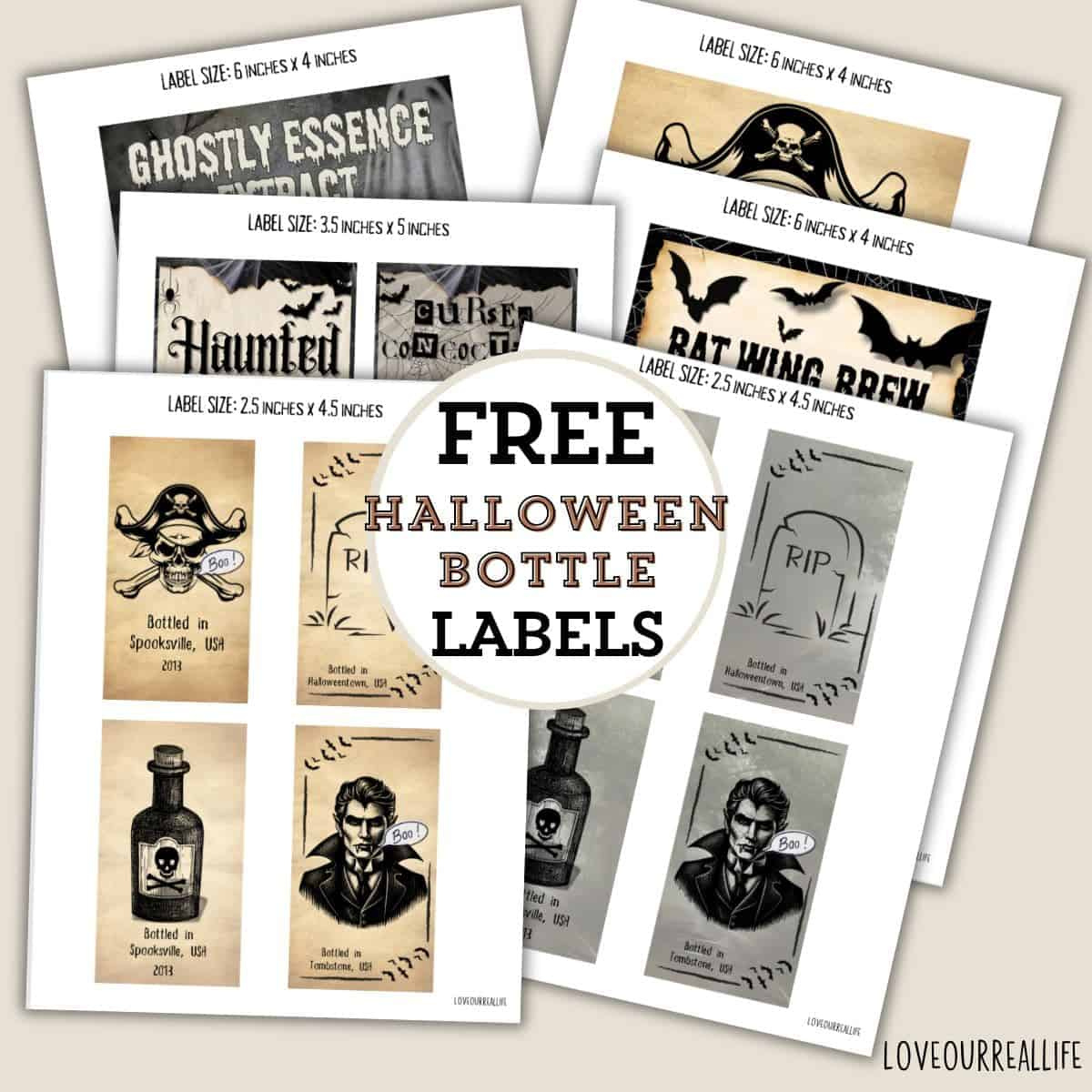 Spooky Halloween Potions Bottle Free Printable Labels ⋆ Love Our intended for Halloween Labels For Bottles Printable Free